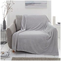 GC GAVENO CAVAILIA Teddy Throw Blankets For Bed OR Sofa, Comfortable Warm Cosy Fluffy Throws, Snuggle Cuddle Cosy Blanket 200X240, Silver