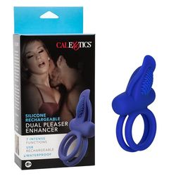 ANILLO VIBRADOR DUAL RECARGABLE - PLEASER ENHANCER - MORADO