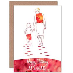 Wee Blue Coo CARD BIRTHDAY HAPPY MUMMY MUM MOTHER CHILD FLOWERS GIFT