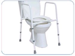 NRS Healthcare Height Adjustable Toilet Frame with Seat