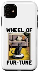 Wheel Of Fur-Tune Robot Vacuum Cleaner Funny Cat Case for iPhone 11