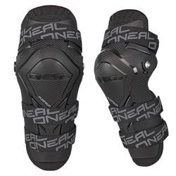 O'NEAL | Knäskydd | Motocross Enduro | Carbon Look Hard Shell, Värmeskum vadderat, (EU) 2016/425 | PUMPGUN MX Carbon Knee Guard | Vuxen | Svart | One Size Only