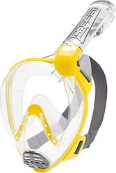 Cressi Duke Masque Complet/Integral conçu pour Snorkeling avec Tuba Dry Mixte Adulte, Transparent/Jaune, M/L