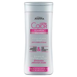 Joanna Ultra Color - Shampoo For Pink Shades Of Blond - Strengthening Revitalising Hair Shampoo - Colour Refreshing & Hair Care - Neutralises The Yellowish Tint - Restores Full Shine - 200 ml