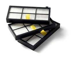 iRobot - Peças autênticas - filtros de alta eficiência (3x) - compatível com Roomba Series 800/900 - preto