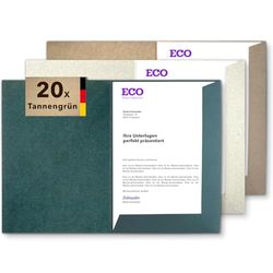 Stratag Presentation Folder A4 in Fir Green Pack of 20 Available in 7 Colours – Directly from The Manufacturer – Versatile for Your Offers, Exposés, Projects or Annual Reports