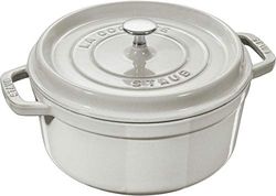 STAUB Round Casserole Dish Truffle White Size 26 cm