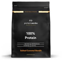 Protein Works - 100% Protéines, 2.5 kg, Mélange Riche en Protéines, 83 Portions, Caramel salé