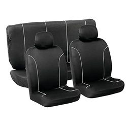 Les Outils Negro, 100% poliéster Asiento Universal tamaño Apto para airbags lateraux