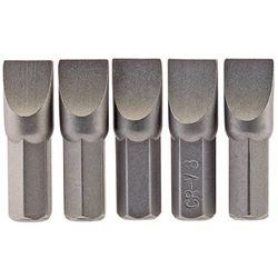 Draper 64013 8.0mm 1/4" Hex Plain Slot Insert Bit 25mm Lang (5 Stuk)