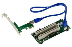 KALEA-INFORMATIQUE Adattatore convertitore di tipo bridge da PCI a PCIe x1 a 2 porte con chipset ASM Supporto PCI a 16 e 32 bit con impostazione a 3,3V o 5V