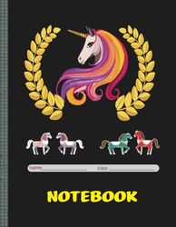 Square notebook with unicorn cover, Suitable for everyone and for engineering, tech,mathematics, geometry,For writing, taking notes and calculating: Soft cover , 120 Pages, 8.5" x 11"