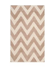 SAFAVIEH Tapis Moderne Pour Salon, Salle à manger, Chambre à coucher - Cambridge Collection, Tapis à poil court, Beige et Ivoire, 91 X 152 cm