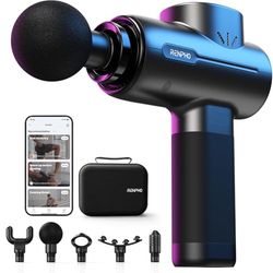 Massagegeweer met Bluetooth, RENPHO Massagege Gun voor diepe weefselpercussie Spiermassagegeweer voor spierontspanning, krachtige draagbare stimulator met LED-aanraakscherm, beste cadeau