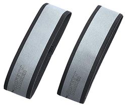 Walser 2 faixas refletoras com fecho de velcro, bandas de segurança refletoras para exteriores e desportos, uso múltiplo com faixas refletoras, cor preta