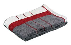 Gözze - Telo Mare, 100% Cotone, Berlino, Motivo a Righe, 100% Cotone, 70 x 140 cm - Bordeaux/Antracite