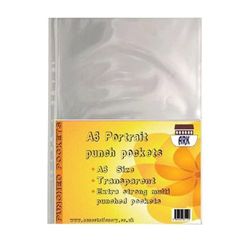 30 x ARK A3 plástico transparente 90 micras fuertes bolsillos perforados (vertical)