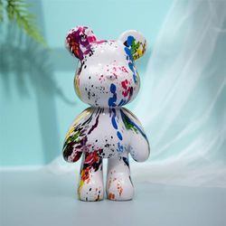 Coniuty Harts björn staty dekor för hem, djurskulptur prydnad för inomhusrum (typ C)