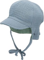 Sterntaler Gorra Reversible con protección para la Nuca, Color Azul Claro, 35 (1602227)