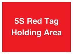 5S röd etikett håller områdesskylt – 400 x 300 mm – A3L
