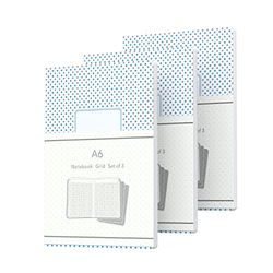 JiaWei Paquete de 3 cuadernos A6, cuadriculados (32 hojas), cuadernos, bloc de bocetos, diario clásico, bloc de escritura, almohadilla de dibujo de protección ocular para notas, pintura y graffite, 10,5 x 14,5 cm
