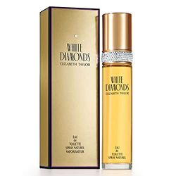 Elizabeth Taylor - White Diamonds, Eau de Toilette para mulher, em spray, aroma floral, perfume rico e luxuoso, com base em notas vivificantes - 50 ml