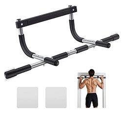 ALLY PEAKS Pull Up Bar Verdikte Stalen Pijp Super Heavy Duty Stalen Frame Bovenste Workout Bar | Multi-Grip Sterkte voor Deur | Indoor Chin-Up Bar Fitness Trainer voor Thuis Gym Draagbaar (zilver2)