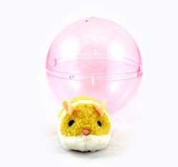 Tobar - 28771 - Peluche animée hamster qui cours dans sa boule, Collection Animigos