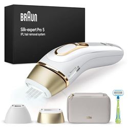 Braun Silk-expert Pro 5 PL5152 IPL, Luce Pulsata Rimozione Dei Capelli A Casa, Custodia, Rasoio Di Epilazione Venere, 2 Testine