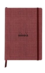 Rhodia 120034C - Rhodia ORANGE Botanique - carnet souple A5 ligné, 160 pages papier ivoire 90g - couverture simili cuir motif Amarante