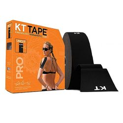 KT Tape PRO Synthetic Elastic Kinesiology 30 m Jumbo Uncut Roll Therapeutische Tape, Jet Black