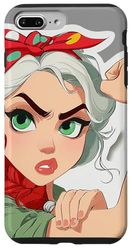 Femme Forte avec Foulard Rouge Coque pour iPhone 7 Plus/8 Plus