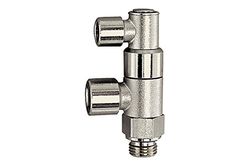 RIEGLER 107063-66.038-38 stopventiel pneumatisch bediend, G 3/8, G 3/8 i, G 1/8 i, 1 st.