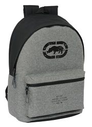 Safta ECKO UNLTD. RHINO - Mochila para Portátil 15.6" y USB, Ideal para Jóvenes de Diferentes Edades, Tejido Reciclado, Cómoda y Versátil, Calidad y Resistencia, 31x18x44 cm, Color Gris/Negro