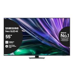 Samsung TV QE55QN85DBTXZT Neo QLED 4K Mini LED, Smart TV 55" Processore NQ4 AI Gen2, Simple Chamfer, DVBT-2, Q-Symphony & Dolby Atmos, Integrato con Alexa, Carbon Silver 2024