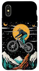 Mountain bike Illustrazione dei percorsi Custodia per iPhone X/XS