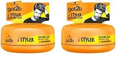 Schwarzkopf got2b iStyler, Long Lasting Hold, No White Residue, Silicone Free, Texture Matt Finish Hair Clay 75ml (Pack of 2)
