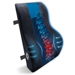 Samsonite, Mid-Low Back Support Pillow with Cooling Gel for Office Chair or Car Seat - Boost Your Lower Back Comfort Zone, [HIGH Grade - Memory Foam], Versatile Supportive Lumbar Cushion