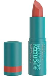 Maybelline New York - Satin & Pigmented Lipstick - Enriched with Cocoa Butter - 86% Natural Ingredients - Vegan Formula - Butter Cream Green Edition - Shade: Garden (07)