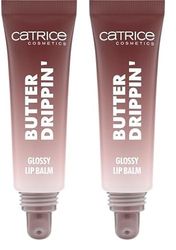 Catrice Cosmetics Bálsamo labial brillante Butter Drippin' Glossy Lip Balm, hidratar/humectar, cuidado, brillante, rociado, 10 ml (Paquete de 2)