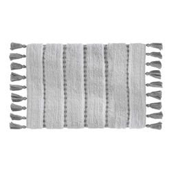 Five Tapis Salle DE Bain Coton Pompon 50X75 cm (Gris)