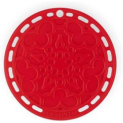 Le Creuset Salvamanteles French, Silicona, Resistente al calor hasta 250 grados Celsius, diámetro 20 cm, Cereza, 93007300060000