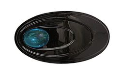 CARAVAN Oval Hand Decorated Automatic Barrette, Aqua Stone