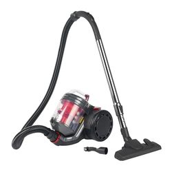 Beldray BEL0700TBVDE Compact Cylinder Vacuum Cleaner – Pet Plus+, Bagless Vac, Lightweight Carpet Cleaner, Turbo Pet Brush, Crevice/Brush Tools, 2L Container, Washable HEPA Filter, 700W, Red