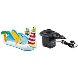 Intex - 57162NP - Aire De Jeux Sea Paradise & 66640 - Gonfleur Electrique 220-240 Volts