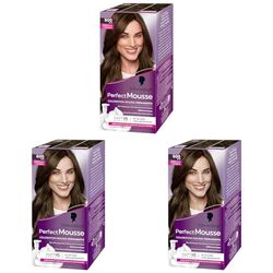 Schwarzkopf - Perfect Mousse - Coloration Cheveux - Mousse Permanente sans Ammoniaque - Masque Soin 96% d'ingrédients d'origine naturelle - Châtain Clair 600, 1 Unité (Lot de 3)