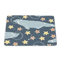 Bonamaison, Tappetino per mouse rettangolare, con stampa digitale, antiscivolo, per ufficio e casa, dimensioni: 22 x 18 cm