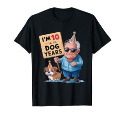 I'm 10 in Dog Years, divertido 70 cumpleaños, 70 años Camiseta