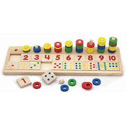 Viga Wooden Count & Match Numbers Set - Childrens Maths Learning Toy