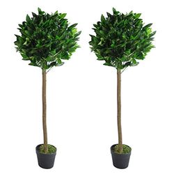 Leaf Orquídea artificial de folhas, verde, 120 cm